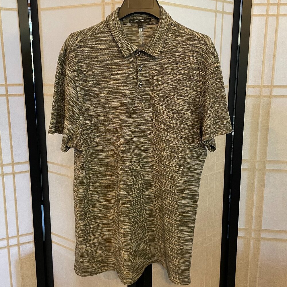 Robert Barakett Men's Black Heathered Polo